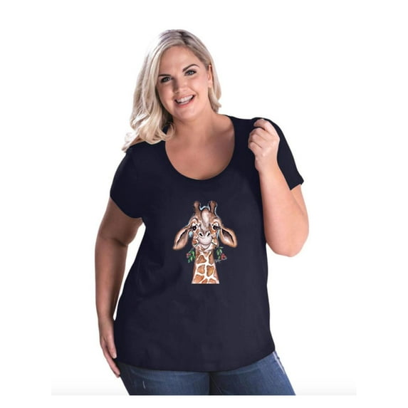 NIB - Women's Plus Size Curvy T-Shirt - Giraffe