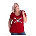 thumbnail image 1 of Normal is Boring - Women's Plus Size Curvy T-Shirt, up to Size 28 - Jolly Roger Skull & Crossbones, 1 of 5