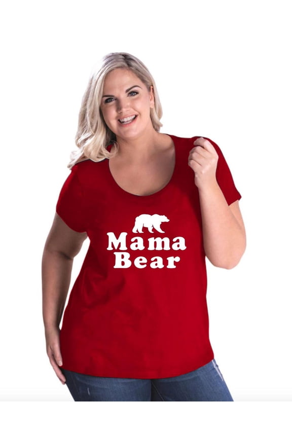 - Women's Plus Size Curvy T-Shirt, up to Size 28 - Mama Bear