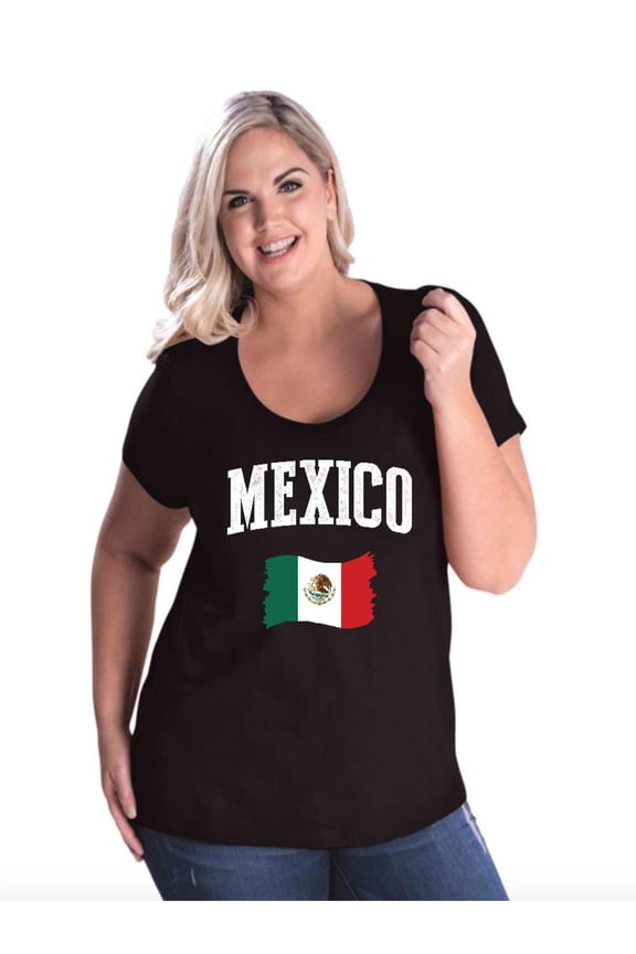 - Women's Plus Size Curvy T-Shirt, up to Size 28 - Mexico
