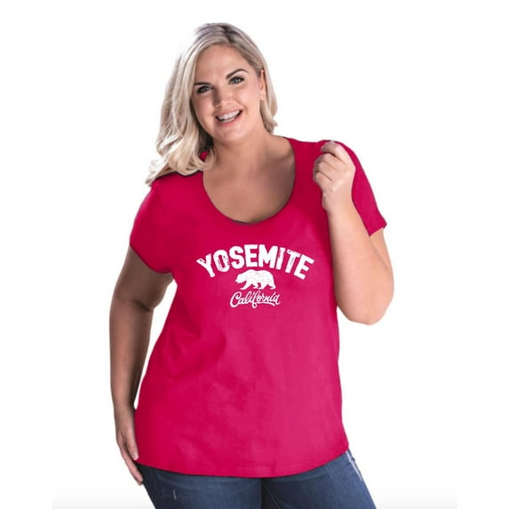 Normal is Boring - Women's Plus Size Curvy T-Shirt, up to Size 28 - National Park Yosemite