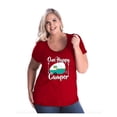 thumbnail image 1 of Normal is Boring - Women's Plus Size Curvy T-Shirt, up to Size 28 - One Happy Camper, 1 of 5