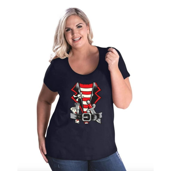 Normal is Boring - Women's Plus Size Curvy T-Shirt, up to Size 28 - Pirate Costume