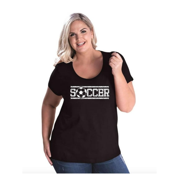 Normal is Boring - Women's Plus Size Curvy T-Shirt, up to Size 28 - Soccer With Ball
