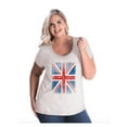 thumbnail image 1 of Normal is Boring - Women's Plus Size Curvy T-Shirt, up to Size 28 - Union Jack British Flag, 1 of 5