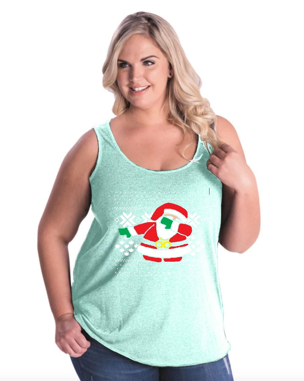 NIB - Women's Plus Size Tank Top - Christmas Dancing Santa - Walmart.com