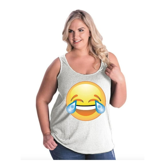 Normal is Boring - Women's Plus Size Tank Top, up to Size 28 - Emoji Laughing Tears