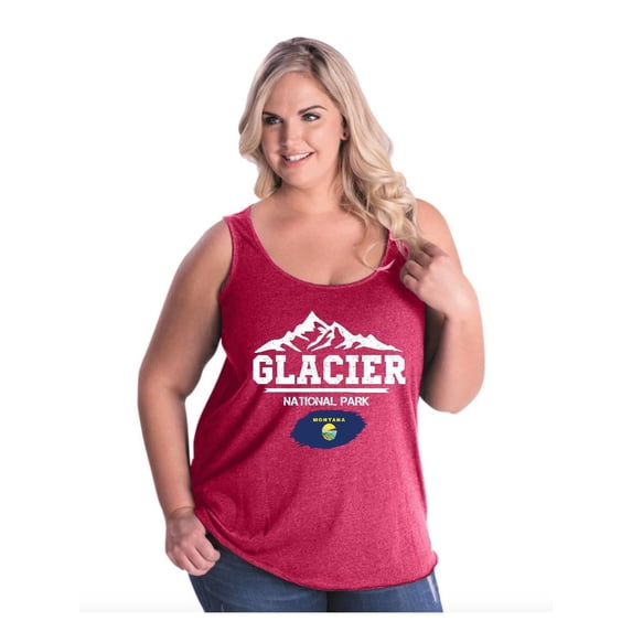 Normal is Boring - Women's Plus Size Tank Top, up to Size 28 - Glacier National Park