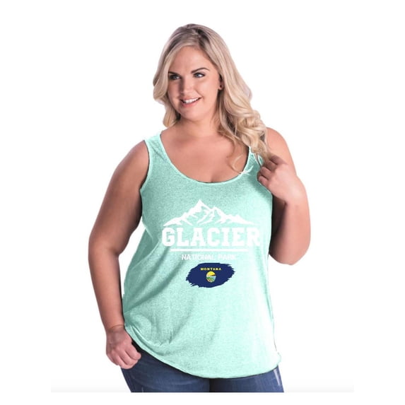Normal is Boring - Women's Plus Size Tank Top, up to Size 28 - Glacier National Park