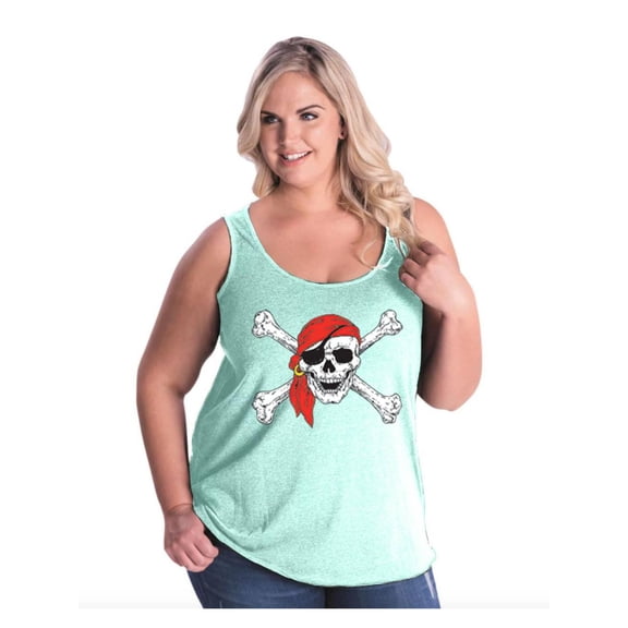 Normal is Boring - Women's Plus Size Tank Top, up to Size 28 - Jolly Roger Skull & Crossbones