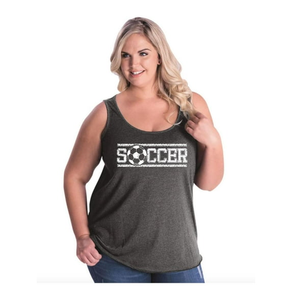 Normal is Boring - Women's Plus Size Tank Top, up to Size 28 - Soccer With Ball