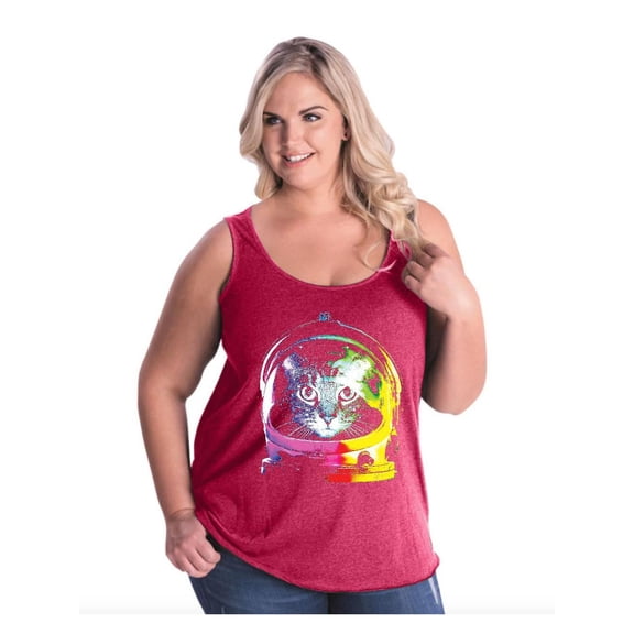 Normal is Boring - Women's Plus Size Tank Top, up to Size 28 - Space Cat
