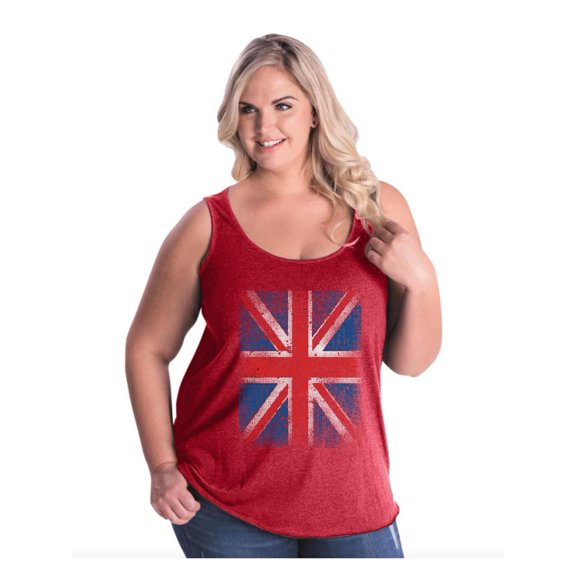 Normal is Boring - Women's Plus Size Tank Top, up to Size 28 - Union Jack British Flag