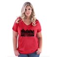 thumbnail image 1 of Normal is Boring - Women's Plus Size V-neck T-Shirt, up to Size 28 - Amsterdam, 1 of 5