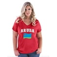 thumbnail image 1 of NIB - Women's Plus Size V-neck T-Shirt - Aruba, 1 of 5