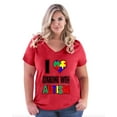 thumbnail image 1 of Normal is Boring - Women's Plus Size V-neck T-Shirt, up to Size 28 - Autism Awareness, 1 of 5