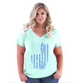 thumbnail image 1 of Normal is Boring - Women's Plus Size V-neck T-Shirt, up to Size 28 - Autism Flag, 1 of 4