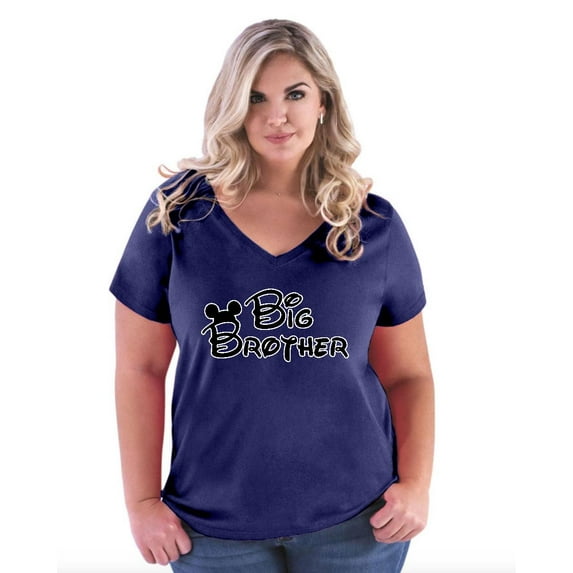 Normal is Boring - Women's Plus Size V-neck T-Shirt, up to Size 28 - Big Brother