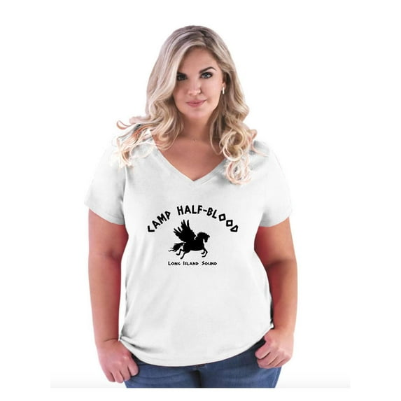 Normal is Boring - Women's Plus Size V-neck T-Shirt, up to Size 28 - Camp Half Blood Demigods