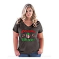 thumbnail image 1 of Normal is Boring - Women's Plus Size V-neck T-Shirt, up to Size 28 - Christmas Wrapper, 1 of 5