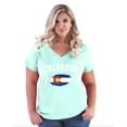 thumbnail image 1 of Normal is Boring - Women's Plus Size V-neck T-Shirt, up to Size 28 - Colorado Flag, 1 of 4