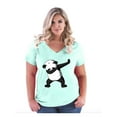 thumbnail image 1 of Normal is Boring - Women's Plus Size V-neck T-Shirt, up to Size 28 - Dancing Panda, 1 of 4