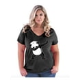 thumbnail image 1 of Normal is Boring - Women's Plus Size V-neck T-Shirt, up to Size 28 - Dancing Panda, 1 of 5