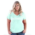 thumbnail image 1 of Normal is Boring - Women's Plus Size V-neck T-Shirt, up to Size 28 - Detroit, 1 of 4