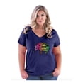 thumbnail image 1 of Normal is Boring - Women's Plus Size V-neck T-Shirt, up to Size 28 - Elephant, 1 of 4