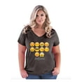 thumbnail image 1 of Normal is Boring - Women's Plus Size V-neck T-Shirt, up to Size 28 - Emoji Entourage, 1 of 5