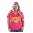 thumbnail image 1 of Normal is Boring - Women's Plus Size V-neck T-Shirt, up to Size 28 - Emoji Entourage, 1 of 5