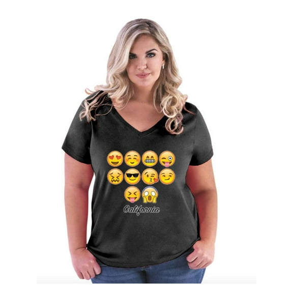Normal is Boring - Women's Plus Size V-neck T-Shirt, up to Size 28 - Emoji Entourage