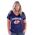 thumbnail image 1 of NIB - Women's Plus Size V-neck T-Shirt - Georgia, 1 of 3