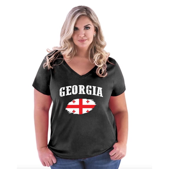 NIB - Women's Plus Size V-neck T-Shirt - Georgia