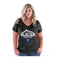 thumbnail image 1 of Normal is Boring - Women's Plus Size V-neck T-Shirt, up to Size 28 - Glacier National Park, 1 of 5