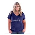 thumbnail image 1 of Normal is Boring - Women's Plus Size V-neck T-Shirt, up to Size 28 - Horse Heartbeat, 1 of 4
