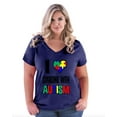 thumbnail image 1 of Normal is Boring - Women's Plus Size V-neck T-Shirt, up to Size 28 - I Love Someone With Autism, 1 of 4