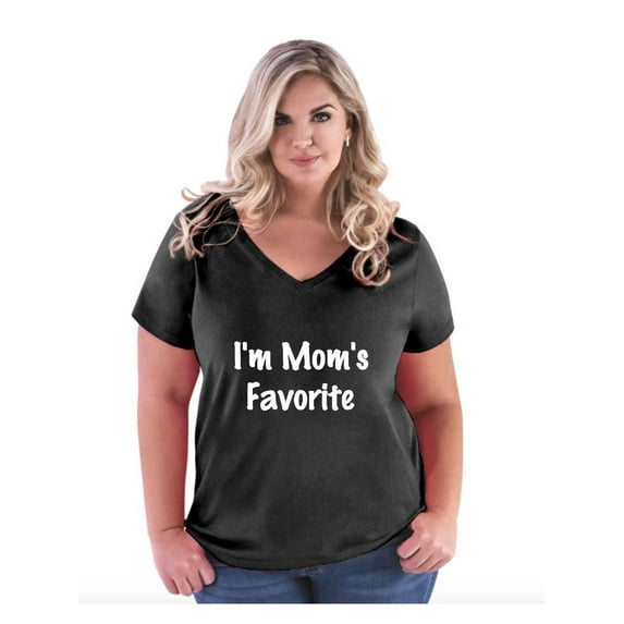 Normal is Boring - Women's Plus Size V-neck T-Shirt, up to Size 28 - I'm Mom's Favorite