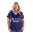 thumbnail image 1 of Normal is Boring - Women's Plus Size V-neck T-Shirt, up to Size 28 - I'm Mom's Favorite, 1 of 4