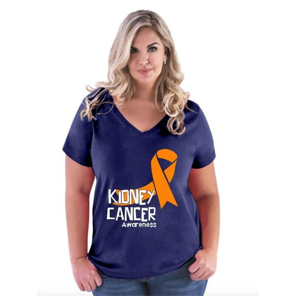 Normal is Boring - Women's Plus Size V-neck T-Shirt, up to Size 28 - Kidney Cancer