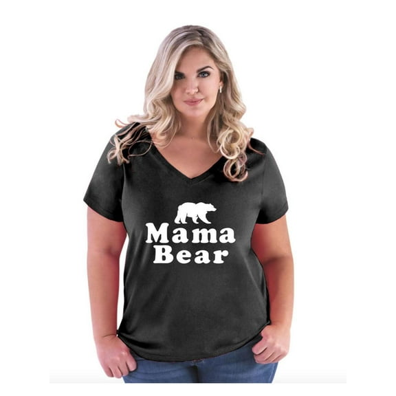 Normal is Boring - Women's Plus Size V-neck T-Shirt, up to Size 28 - Mama Bear