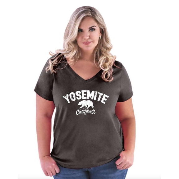 Normal is Boring - Women's Plus Size V-neck T-Shirt, up to Size 28 - National Park Yosemite