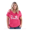 thumbnail image 1 of Normal is Boring - Women's Plus Size V-neck T-Shirt, up to Size 28 - Princess Crown, 1 of 5