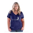 thumbnail image 1 of Normal is Boring - Women's Plus Size V-neck T-Shirt, up to Size 28 - Sailing Heartbeat, 1 of 4