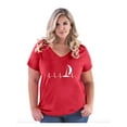 thumbnail image 1 of Normal is Boring - Women's Plus Size V-neck T-Shirt, up to Size 28 - Sailing Heartbeat, 1 of 5
