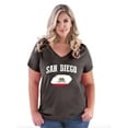 thumbnail image 1 of Normal is Boring - Women's Plus Size V-neck T-Shirt, up to Size 28 - San Diego, 1 of 5