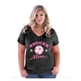 thumbnail image 1 of Normal is Boring - Women's Plus Size V-neck T-Shirt, up to Size 28 - Soccer Mom, 1 of 5