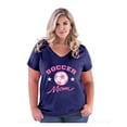 thumbnail image 1 of Normal is Boring - Women's Plus Size V-neck T-Shirt, up to Size 28 - Soccer Mom, 1 of 4