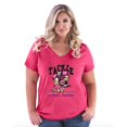 thumbnail image 1 of Normal is Boring - Women's Plus Size V-neck T-Shirt, up to Size 28 - Tackle Breast Cancer, 1 of 5