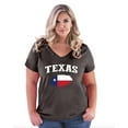 thumbnail image 1 of Normal is Boring - Women's Plus Size V-neck T-Shirt, up to Size 28 - Texas Flag, 1 of 5